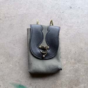 Handmade Leather Utility Belt Pouch with Brass Hardware